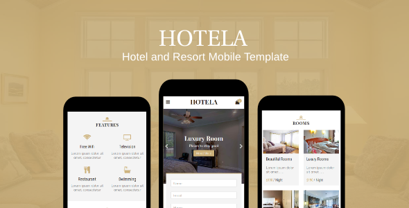 Hotela - Hotel and Resort Mobile Template Hotela - Hotel and Resort Mobile Template