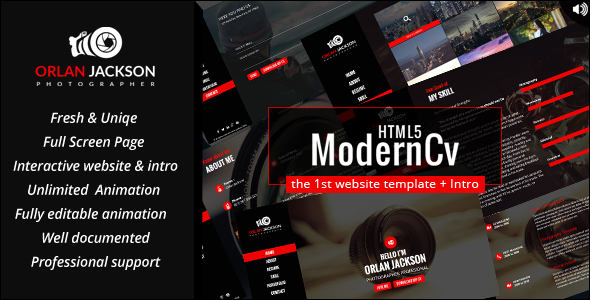 HTML5 Modern Cv HTML5 Modern Cv