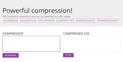 Html,Css, Js Compressor and Uncompressor Scripts