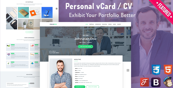 iCard - Personal vCard Template iCard - Personal vCard Template