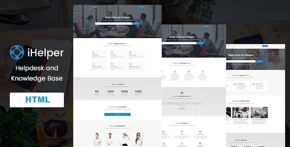 iHelper - Helpdesk and Knowledge Base HTML Template iHelper - Helpdesk and Knowledge Base HTML Template