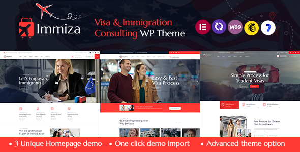 Immiza - Immigration Visa Consulting WordPress Theme Immiza - Immigration Visa Consulting WordPress Theme