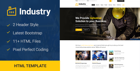 Industry - Factory & Industrial Business Template Industry - Factory & Industrial Business Template
