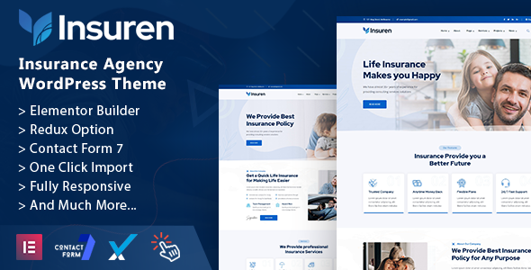 Insuren - Insurance Agency WordPress Theme Insuren - Insurance Agency WordPress Theme