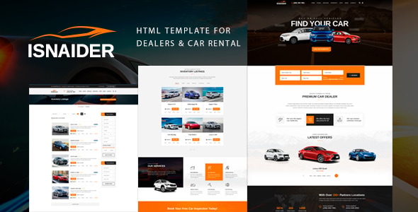Isnaider - Auto dealer & Car Rental HTML Template Isnaider - Auto dealer & Car Rental HTML Template