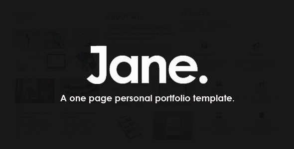 Jane - A Personal Portfolio Template Jane - A Personal Portfolio Template