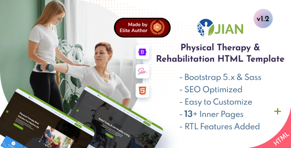 Jian - Physical Therapy & Rehabilitation Bootstrap 5 Template Jian - Physical Therapy & Rehabilitation Bootstrap 5 Template