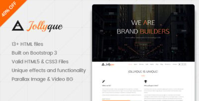 Jollyque - Onepage Portfolio HTML5 Website Template