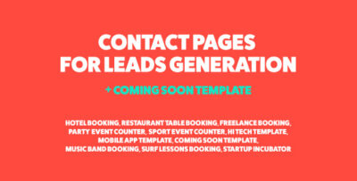 Jonny - Contact Page for Leads Generation & Coming Soon Template