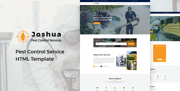 Joshua - Pest Control Service HTML Template Joshua - Pest Control Service HTML Template