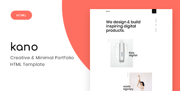 Kano - Creative & Minimal Portfolio HTML Template Kano - Creative & Minimal Portfolio HTML Template