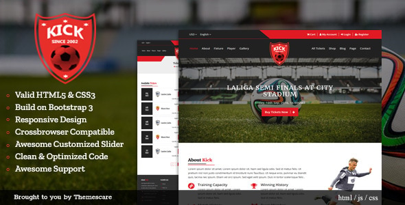 Kick || Football Club HTML5 Template Kick || Football Club HTML5 Template