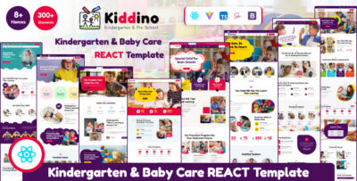 Kiddino - Kids, School & Kindergarten React JS Template