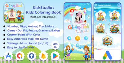 KidsStudio : Kids Coloring Book Android App