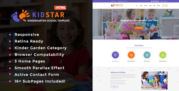 Kidstar - Kindergarten & School HTML Template Kidstar - Kindergarten & School HTML Template