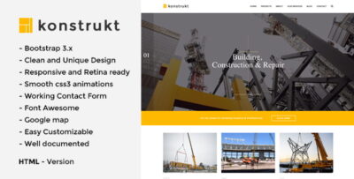 Konstrukt - HTML5 Construction & Building Template