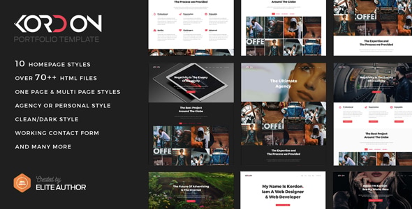 Kordon - Responsive One & Multi Page Portfolio Template Kordon - Responsive One & Multi Page Portfolio Template