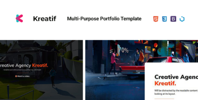 Kreatif - Creative Multi-Purpose Portfolio Template