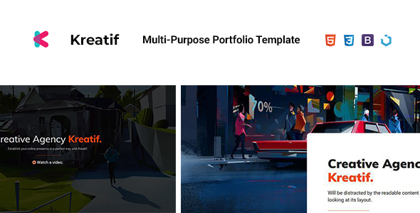 Kreatif — Creative Multi-Purpose Portfolio Template Kreatif — Creative Multi-Purpose Portfolio Template