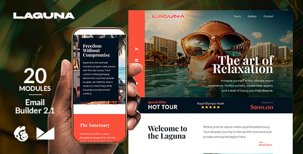 Laguna Responsive Email Template + Online Emailbuilder 2.1 Laguna Responsive Email Template + Online Emailbuilder 2.1