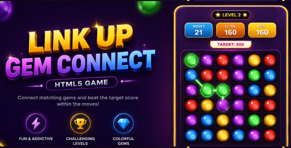 Link Up | HTML5 Gem Connect Puzzle Game Link Up | HTML5 Gem Connect Puzzle Game