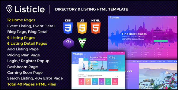Listicle - Directory & Listing HTML Template Listicle - Directory & Listing HTML Template