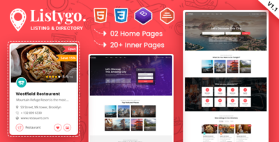 Listygo - Directory & Listing Bootstrap 4 Template
