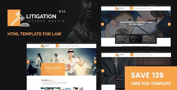 Litigation - Lawyers and Law Firm HTML Template Litigation - Lawyers and Law Firm HTML Template