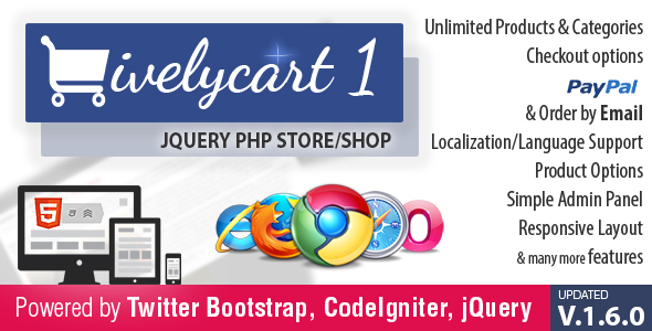 LivelyCart light - a jQuery PHP - Codeigniter Store / Shop | Shopping Cart LivelyCart light - a jQuery PHP - Codeigniter Store / Shop | Shopping Cart