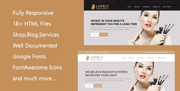 Lovely Cosmetics Responsive HTML Template Lovely Cosmetics Responsive HTML Template