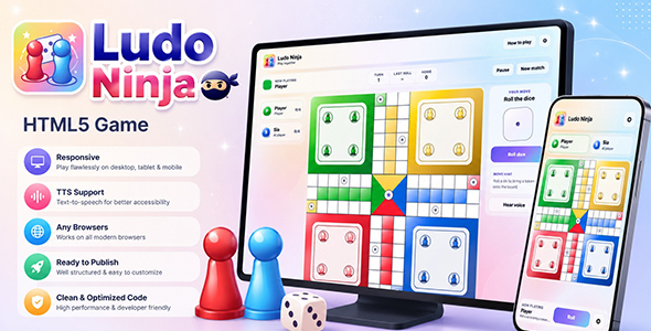 Ludo Ninja | HTML5 Game with AI and Local Multiplayer Ludo Ninja | HTML5 Game with AI and Local Multiplayer