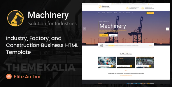 Machinery - Factory Business HTML Template Machinery - Factory Business HTML Template