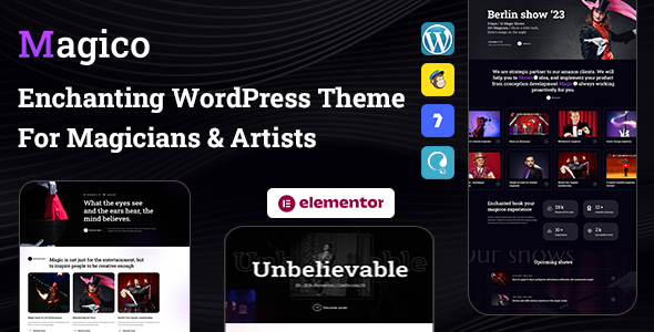 Magico - Magicians & Artists WordPress Theme Magico - Magicians & Artists WordPress Theme
