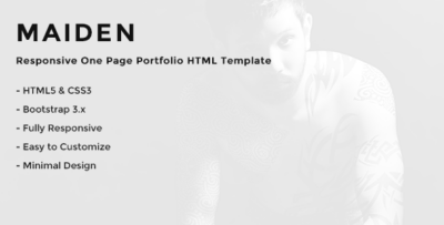 Maiden - Responsive One Page Portfolio HTML Template