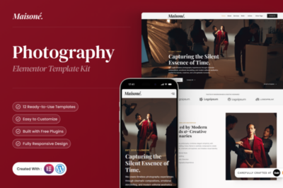 Maisone - Photography Elementor Template Kit