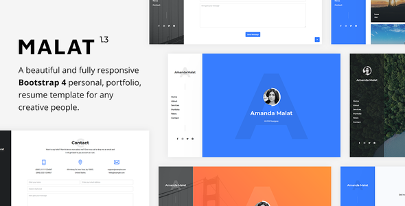 Malat - Responsive Personal / Portfolio / Resume Template Malat - Responsive Personal / Portfolio / Resume Template