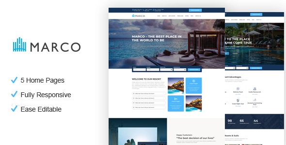 Marco - Resort and Hotel HTML Template Marco - Resort and Hotel HTML Template