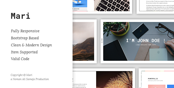 Mari - Responsive Resume / CV / vCard Template Mari - Responsive Resume / CV / vCard Template