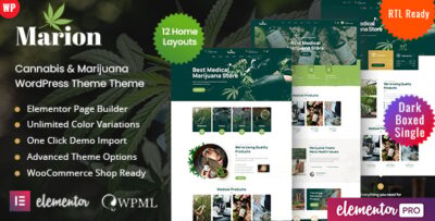 Marion - Cannabis Marijuana WordPress