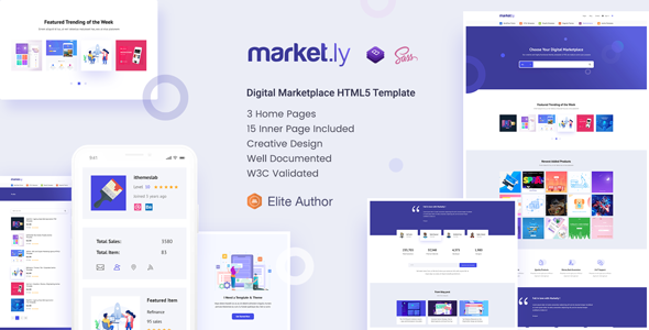 Marketly - Digital Marketplace HTML5 Template Marketly - Digital Marketplace HTML5 Template