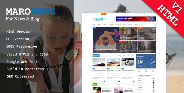 Maro - News & Blog Html Template Maro - News & Blog Html Template