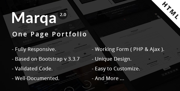 Marqa | One Page Personal & Portfolio HTML Template Marqa | One Page Personal & Portfolio HTML Template