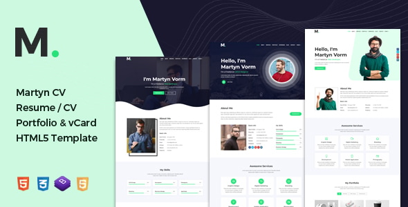 Martyn - CV/Resume/Portfolio/vCard HTML Template Martyn - CV/Resume/Portfolio/vCard HTML Template