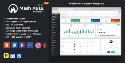 Mash Able Bootstrap 4 Admin Template & UI kit