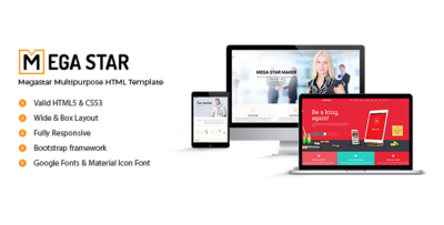 Megastar - Multipurpose HTML Template