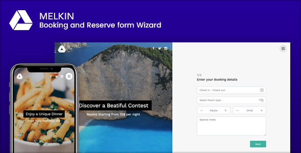 Melkin - Booking and Reserve Form Wizard Melkin - Booking and Reserve Form Wizard
