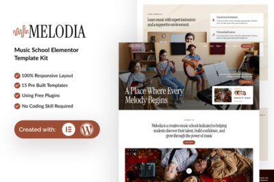 Melodia - Music School Elementor Template Kit