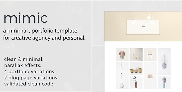 Mimic - Minimal Portfolio Template Mimic - Minimal Portfolio Template