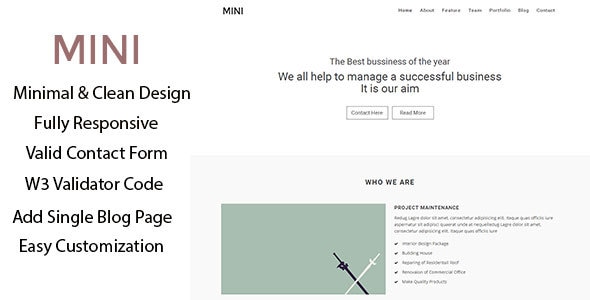 Mini - Business Minimal HTML Template Mini - Business Minimal HTML Template