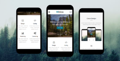 Minico - Responsive Multipurpose Mobile Template